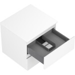 MEXEN/S - Orio koupelnová skříňka pod umyvadlo 50 cm s deskou, 2 zásuvky, bílá mat 91A10-05047-2-BFFC01