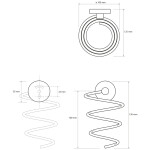 SAPHO - X-ROUND držák fénu, spirálový, chrom XR002