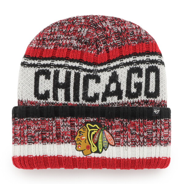 47 Brand Pánská Zimní Čepice Chicago Blackhawks Quick Route '47 CUFF KNIT