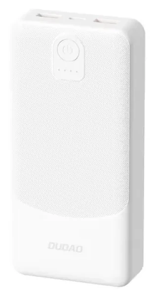 Dudao K10Pro 20000mAh bílá / Powerbanka / 2.4A / 2x USB-A