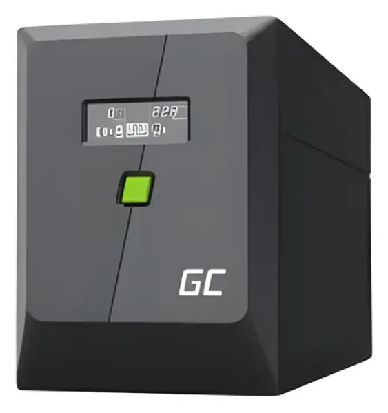 Green Cell 1500VA / Záložní zdroj / 1050W / Line-Interactive / 2x 12V/9Ah / 2x Schuko + 3x IEC (UPSLP1050)