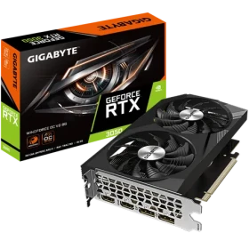 GIGABYTE RTX 3050 WINDFORCE OC V2 8G / 1552 - 1792 MHz / 8GB GDDR6 / 128-bit / 2x HDMI + 2x DP / (8) (GV-N3050WF2OCV2-8GD)