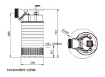 Kalové stavební čerpadlo 150 EUB-M 5.200T, 400V, 15kW, kabel 20m