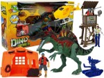 Mamido Svět dinosaurů sada figurek - helikoptéra a stan