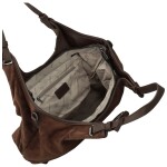 Trendy dámská semišová/koženková kabelka na rameno Maritta, coffee