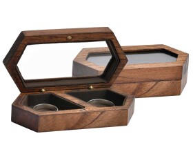 LUNICA Dřevěná krabička na snubní prsteny 0593