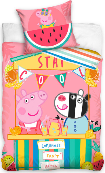 Dětské povlečení Prasátko Pepina Limonádový Stánek