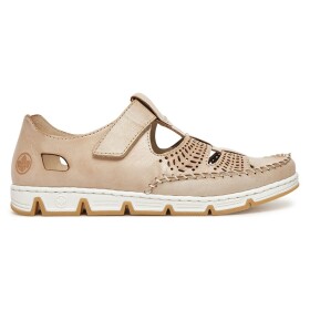 Polobotky Rieker 49958-61 Přírodní kůže (useň)/-Přírodní kůže (useň)