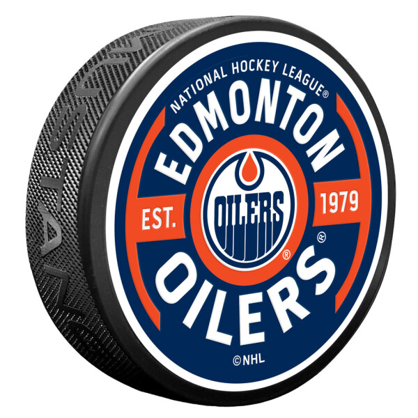 Mustang Puk Edmonton Oilers NHL Gear Textured Puck