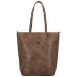 Stylová dámská koženková kabelka na rameno Indira, hnědá