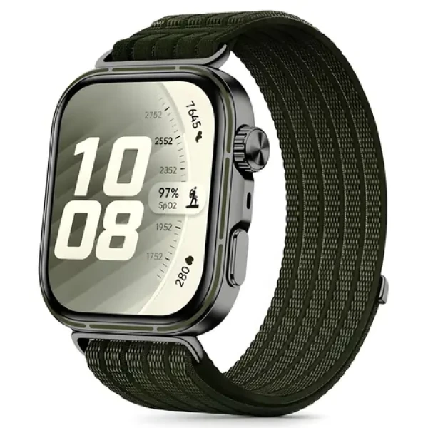 Tech-Protect Nylon Strap zelená / Řemínek / Huawei Watch Fit 3/4/4 Pro/5/5 Pro / nylonový