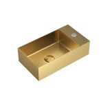 Závěsné umyvadlo ve zlaté barvě SAT Aurum 40x22 cm bez přepadu SATAUR4022BG SATAUR4022BG