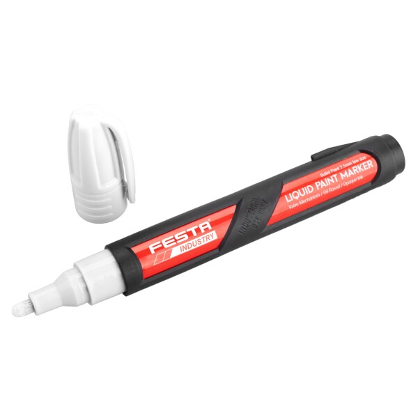 Značkovač permanentní, bíly, FESTA INDUSTRY