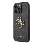 Pouzdro Guess PU 4G Metal Logo iPhone 14 Pro Max šedé