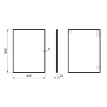 SAPHO - NOTION SLIM zrcadlo v rámu 60x80cm, bílá mat NT860W