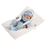 Llorens 73881 NEW BORN CHLAPEČEK - realistická panenka miminko s celovinylovým tělem - 40 cm