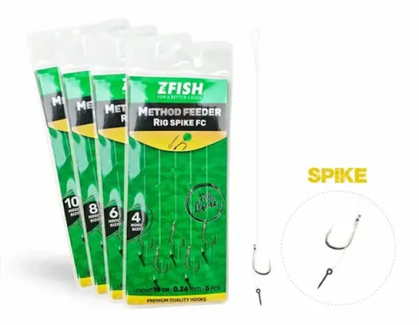 Zfish Návazec Method Feeder Rig Spike FC Velikost 8 5ks (ZF-4530)