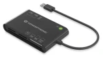 Conceptronic černá / Čtečka paměťových karet / USB-A 3.2 Gen 1 / 7v1 / SD, microSD, MMC, SIM (BIAN01B)