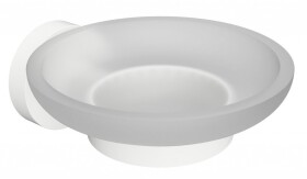 SAPHO - X-ROUND WHITE mýdlenka, mléčné sklo, bílá mat XR803W