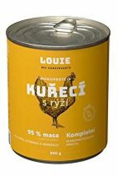 Louie Dog konz. Kuřecí s rýží a prebiotiky 800g