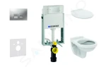 Geberit Set předstěnové instalace, klozet Alpha se sedátkem, tlačítko Delta35, matný chrom 110.100.00.1 NR6