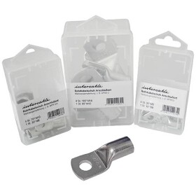 Intercable ICR106SB10 Ongeïsoleerde kabelschoen 180° 10mm² M6 vertind R-Serie Doos10st kabelové oko pozinkovaný 180 ° M6 10 mm² Ø otvoru: 6 mm 10 ks Carton