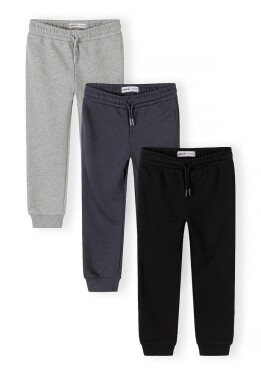 Tepláky slim-fit s elastickým pasem a stahovací šňůrkou 3pack Minoti 29FLEECE287 - 98/104 | 3/4let