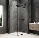 POLYSAN - GLOBE BLACK čtvercový sprchový kout 900x900, čiré sklo, pravé GB1090-3315RB