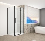 GELCO - TRINITY BLACK obdélníkový kout 800x1000 pravý, matné sklo, GT5610-80MR-B GT5610-80MR-B