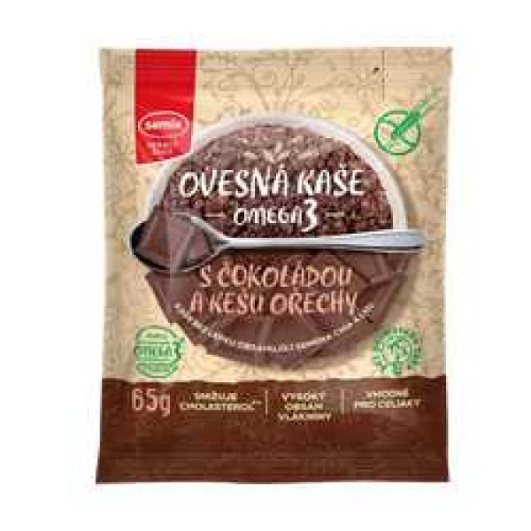Semix Ovesná kaše omega 3 s čokoládou a kešu ořechy bez lepku 65 g