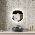 Erga Deam, kulaté LED zrcadlo 50cm, 3 barvy světla, přední osvětlení, vyhřívací podložka proti zapaření, ERG-V01-Deam-5050-CL ERG-V01-DEAM-5050-CL