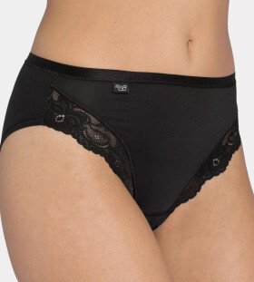 Sloggi Romance - Tai kalhotky z bavlny Supima® s krajkou Sloggi BLACK 44
