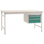 Manuflex LD1113.6011 ESD ESD pracovní stůl UNIDESK s kaučuk deska, rezedově zelená RAL 6011, Šxhxv = 2000 x 800 x 720-73