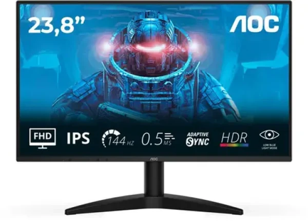 23.8" AOC 24B36X černá / IPS / 1920x1080 / 16:9 / 4ms / 1500:1 / 300cd-m2 / HDMI + DP / VESA (24B36X)