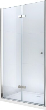 MEXEN - LIMA skládací dveře 85x190 cm 6mm, chrom, transparent se stěnovým profilem 856-085-000-01-00