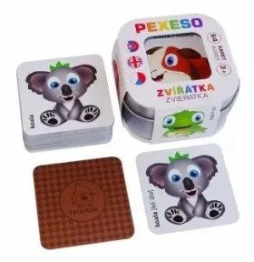 Pexeso Zvířátka v plechové krabičce