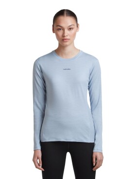 Dámské merino triko s dlouhým rukávem ICEBREAKER Wmns 200 MerinoFine Ace LS Crewe, Zinc Blue velikost: S