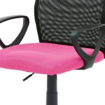 Kancelářská židle, látka MESH růžová / černá, plyn.píst