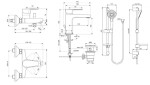 IDEAL STANDARD - Esla Sprchový set s vanovou a umyvadlovou baterií, 3 proudy, chrom BC264AA