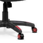 Herní křeslo, houpací mechanismus, černá látka, KA-G408 RED