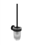 VILLEROY & BOCH - Elements Tender WC štětka nástěnná s držákem, sklo/matná černá TVA151016000K5