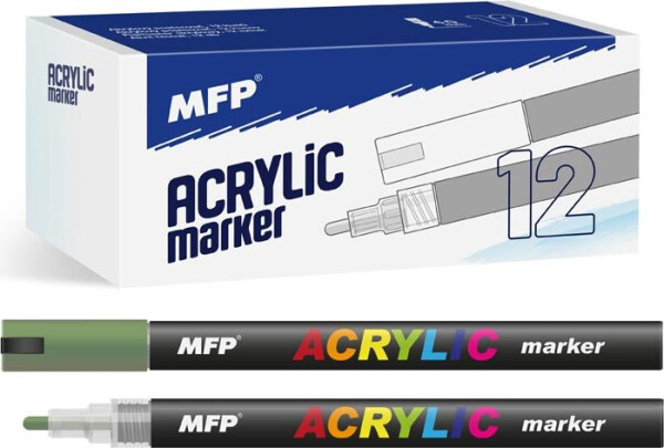 Akrylový popisovač 4 mm - zelený tmavý