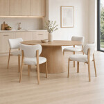 Jídelní židle, hnědá, látka, HC-L3125 OAK