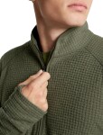 ICEBREAKER Mens Merino 400 RealFleece Grid LS Half Zip, Dark Loden (vzorek) velikost: M
