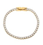 ELENYS Tennis 3 mm – pozlacený náramek 18K žluté zlato Délka náramku: 17,4 cm