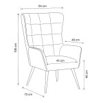 Relaxační křeslo, šedá AK-315 GREY2