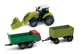 Traktor na setrvačník s efekty set s přívěsem 15 cm