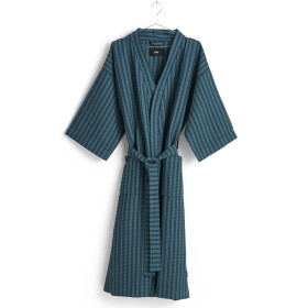HAY Župan Waffle Stripe Petrol Blue, modrá barva, textil