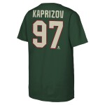 Outerstuff Dětské tričko Kirill Kaprizov #97 Minnesota Wild NHL Flat Name & Number Short Sleeve Cotton Velikost: Dětské XL (170 – 176)