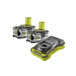 Startovací sada Ryobi 18V/2x5,0 Ah s rychlonabíječkou RC18150-250